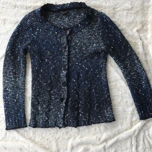 BCBG Women's Blue Knit Sweater-XL